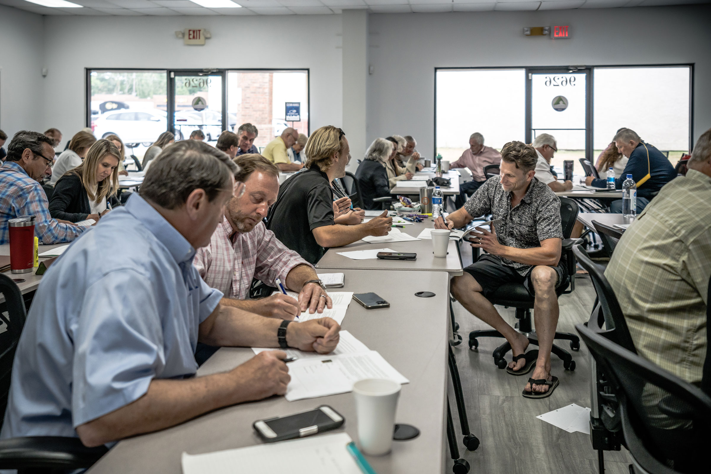 Students in Pre-Licensing class in Pinnacle Real Estate Academy classroom